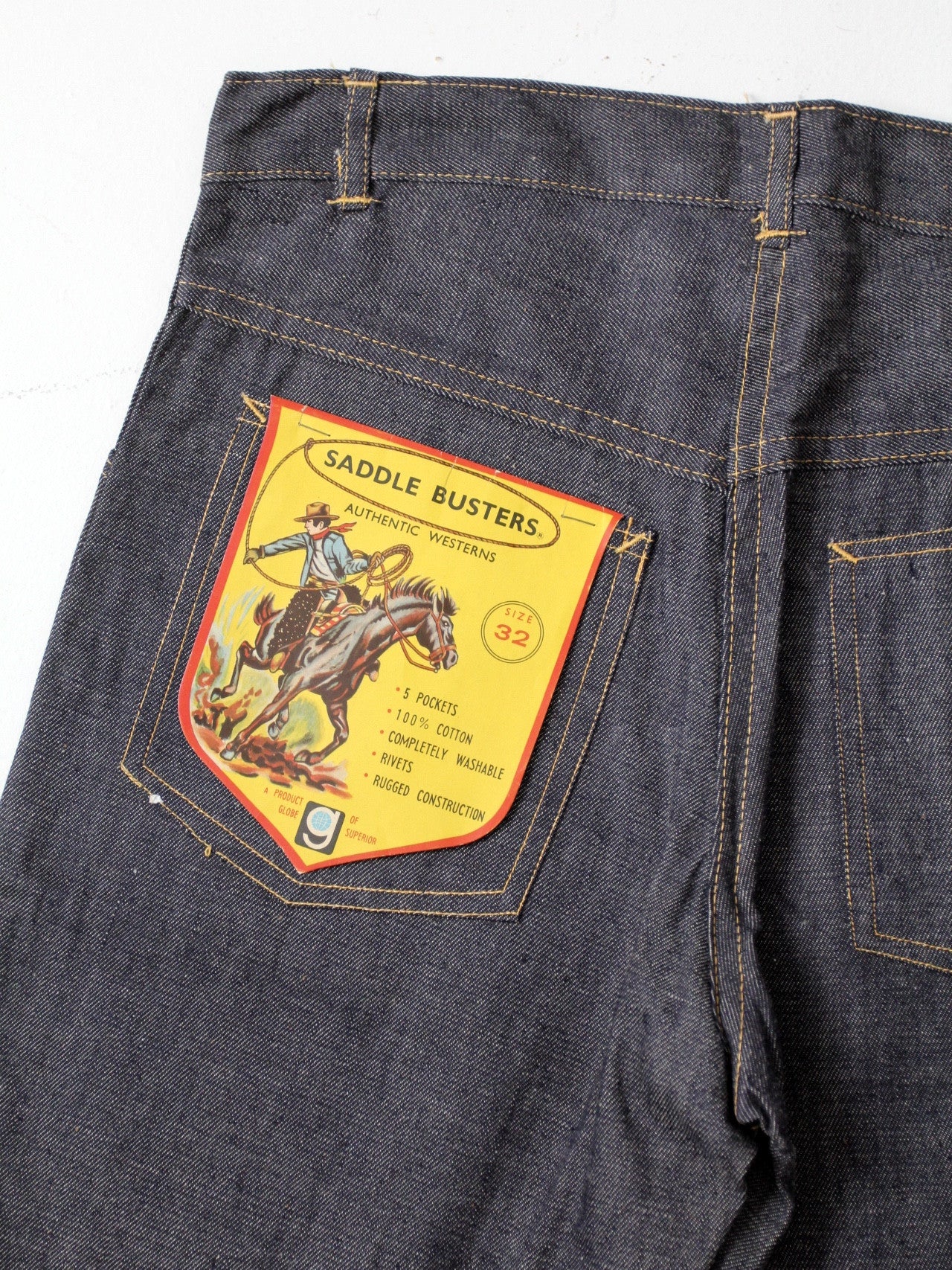 vintage 60s Saddle Busters denim shorts