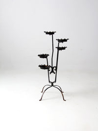 mid-century tiered metal plant stand