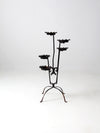 mid-century tiered metal plant stand