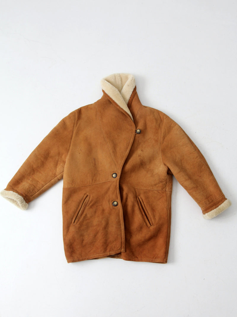 vintage shearling sheepskin coat