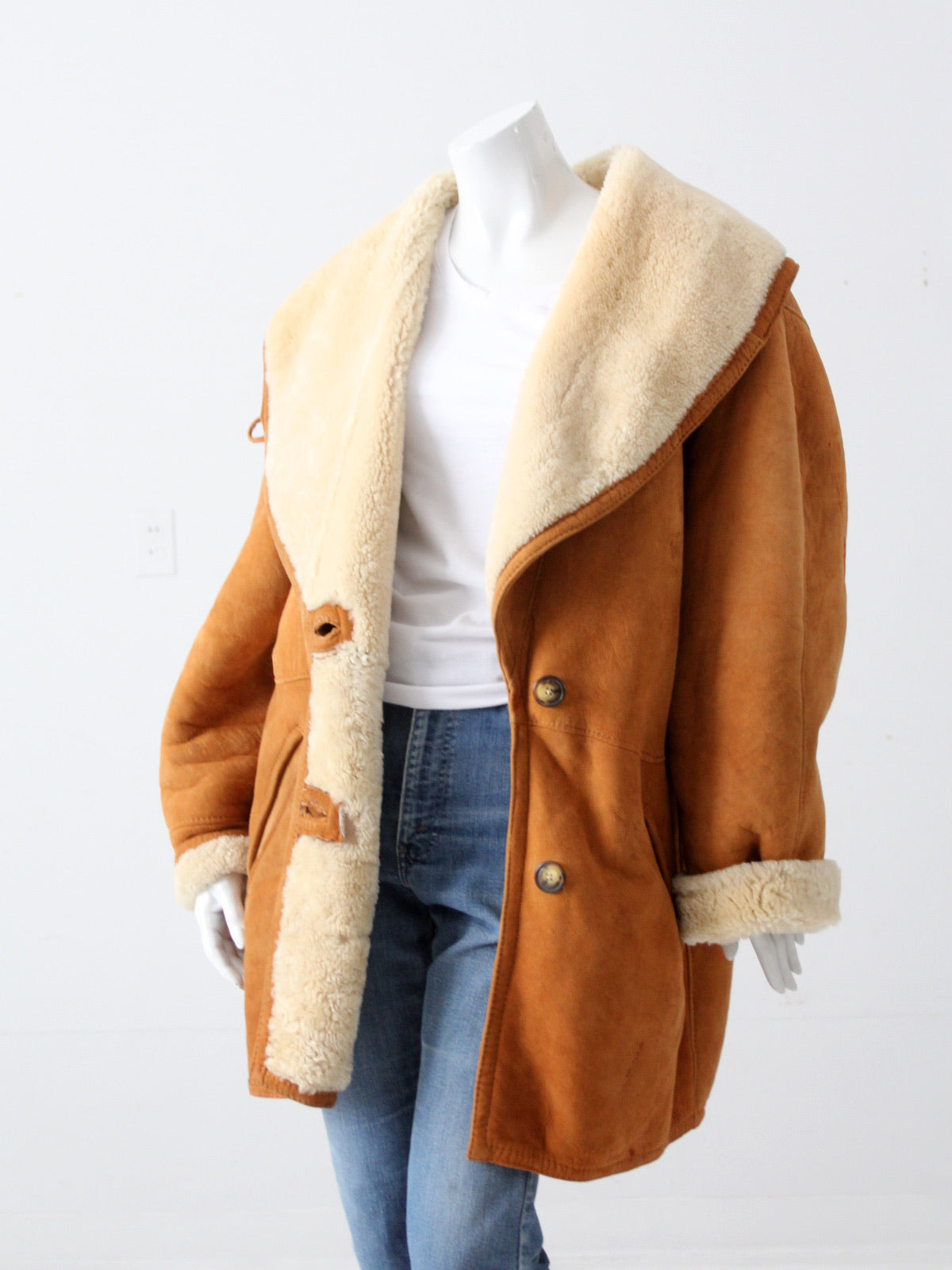 vintage shearling sheepskin coat