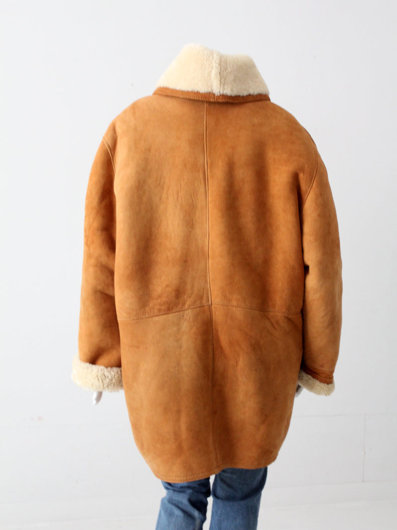 vintage shearling sheepskin coat