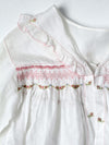 antique embroidered smocked blouse