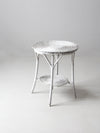 antique white wicker table