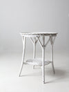 antique white wicker table