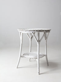 antique white wicker table