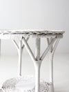 antique white wicker table