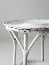 antique white wicker table