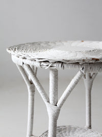 antique white wicker table