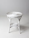 antique white wicker table