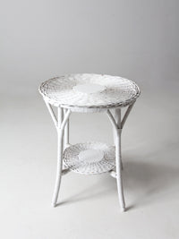 antique white wicker table