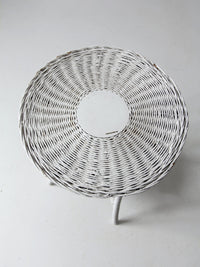 antique white wicker table