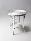 antique white wicker table