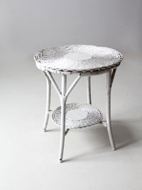 antique white wicker table