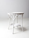antique white wicker table