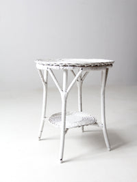 antique white wicker table