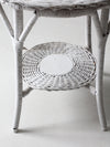 antique white wicker table