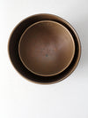 vintage copper mixing bowls pair