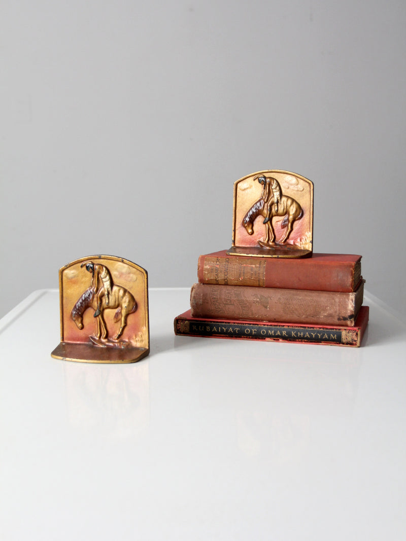 vintage End of Trail bookends