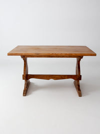 vintage Monterey style trestle table