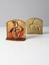 vintage End of Trail bookends