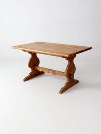 vintage Monterey style trestle table