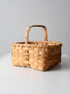 vintage splint weave basket