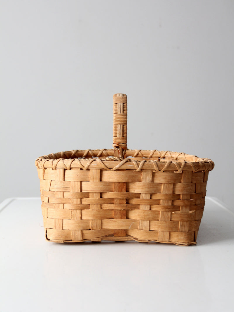 vintage splint weave basket