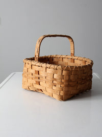 vintage splint weave basket