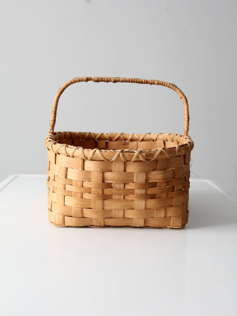 vintage splint weave basket