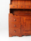 19th century pine cabinet hutch