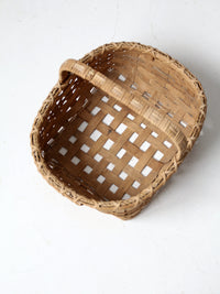 vintage splint weave basket