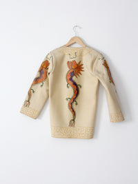 vintage 40s embroidered dragon wool tourist jacket