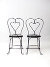 vintage black ice cream parlor chairs pair