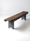 antique painted wooden bench