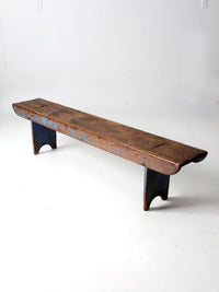 antique painted wooden bench