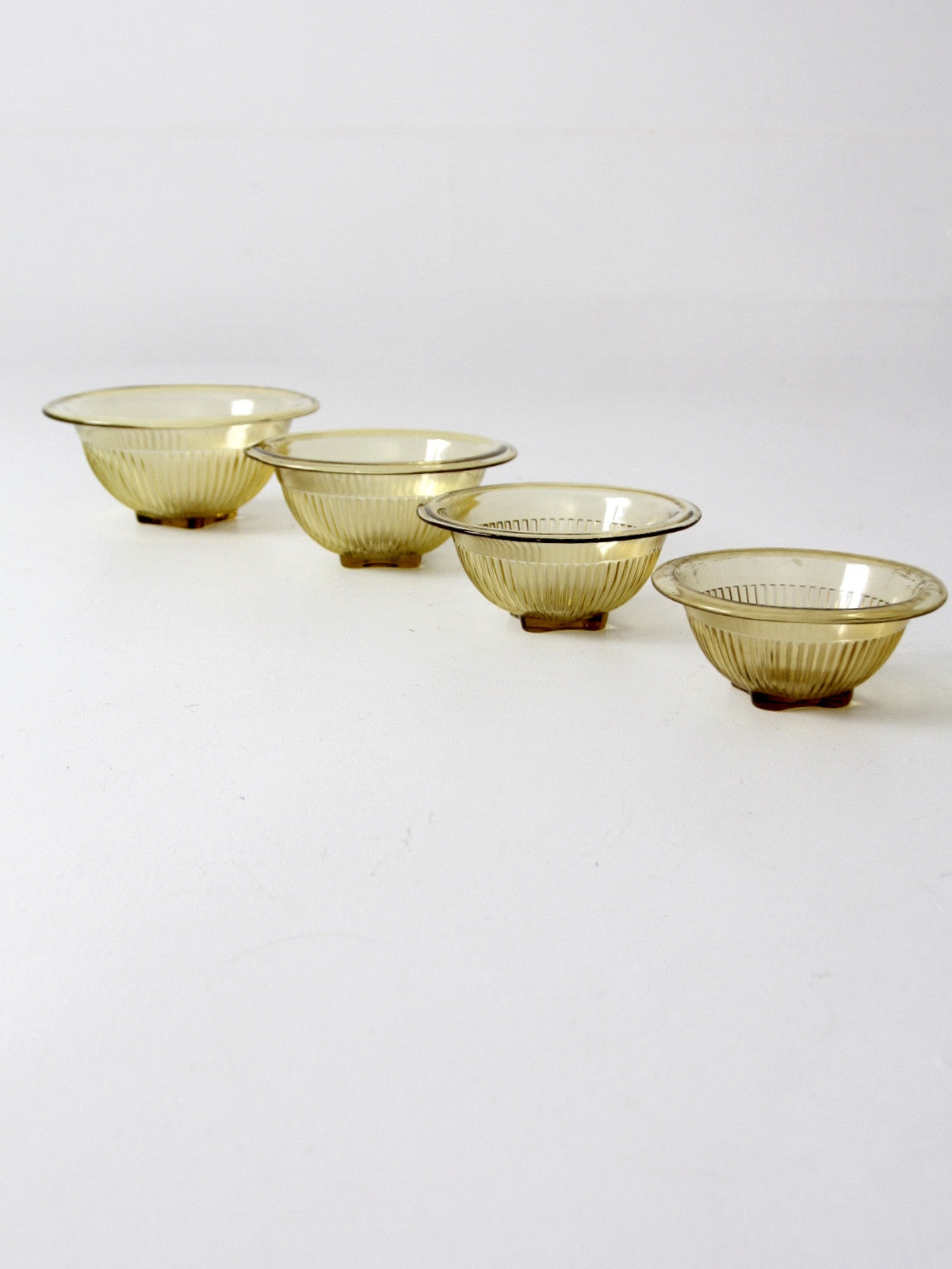 Federal Oven Ware Milk Glass Nesting Mixing Bowls - Set of 4