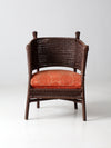 antique Karpen Bros wicker chair
