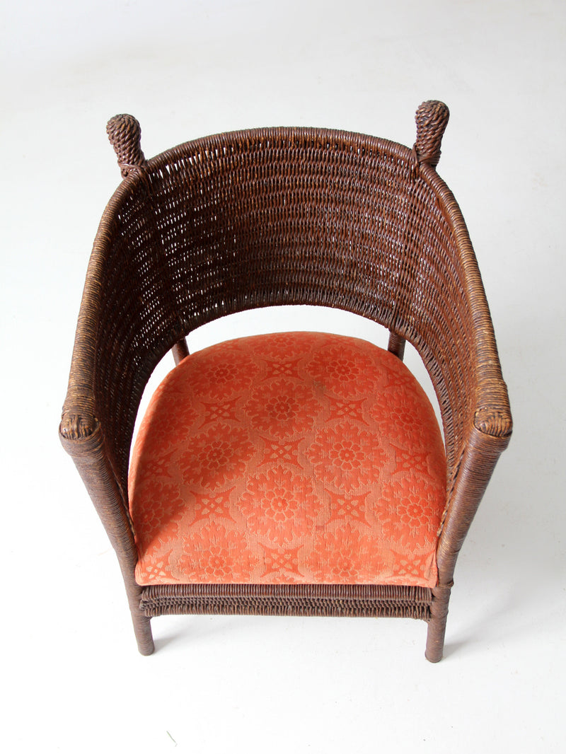 antique Karpen Bros wicker chair