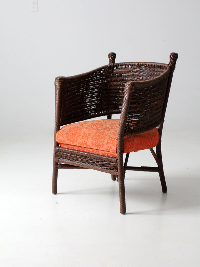 antique Karpen Bros wicker chair