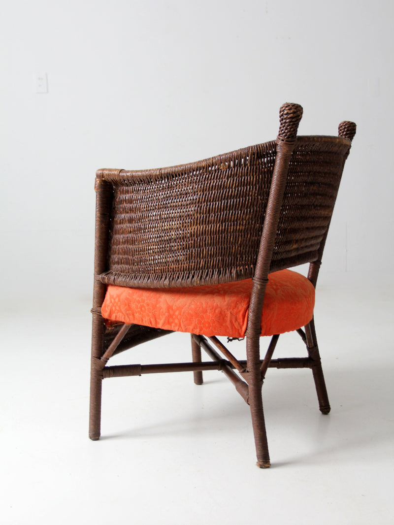 antique Karpen Bros wicker chair