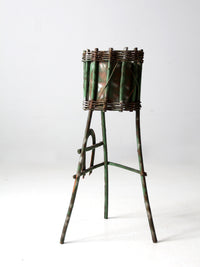 antique folk art twig plant stand