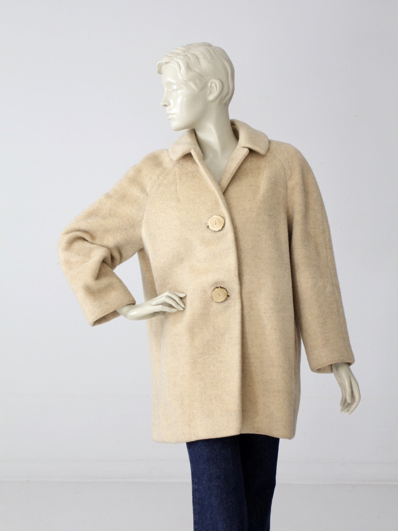 vintage 50s wool blanket coat