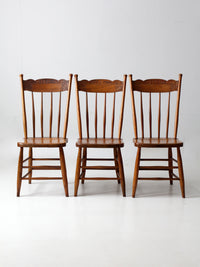 antique pressed back dining chairs set of 3