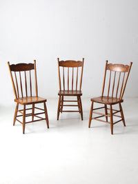 antique pressed back dining chairs set of 3