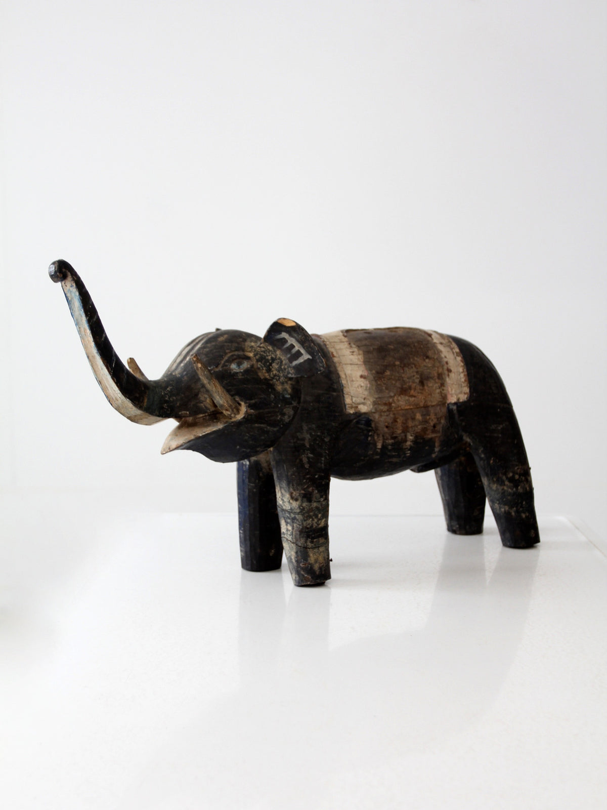 antique wood elephant