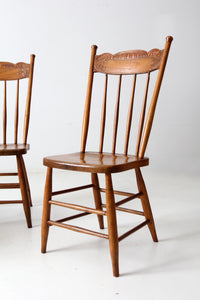 antique pressed back dining chairs set of 3