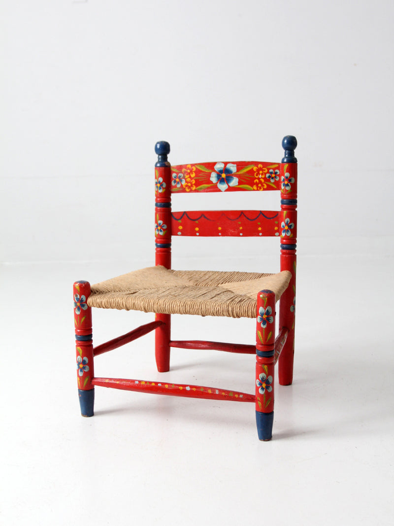 vintage Mexican folk art children's chair