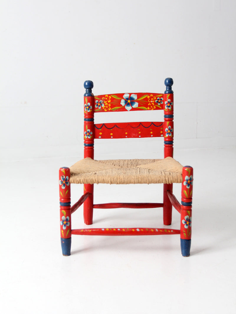 vintage Mexican folk art children's chair