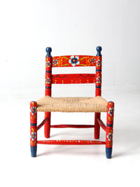 vintage Mexican folk art children's chair